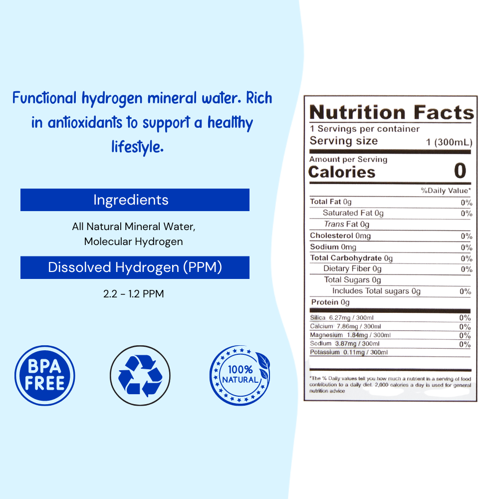 Hydrogen Mineral Water 20 Pack, 10.5 FL OZ