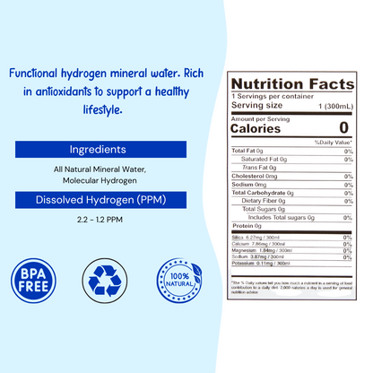 Hydrogen Mineral Water 20 Pack, 10.5 FL OZ